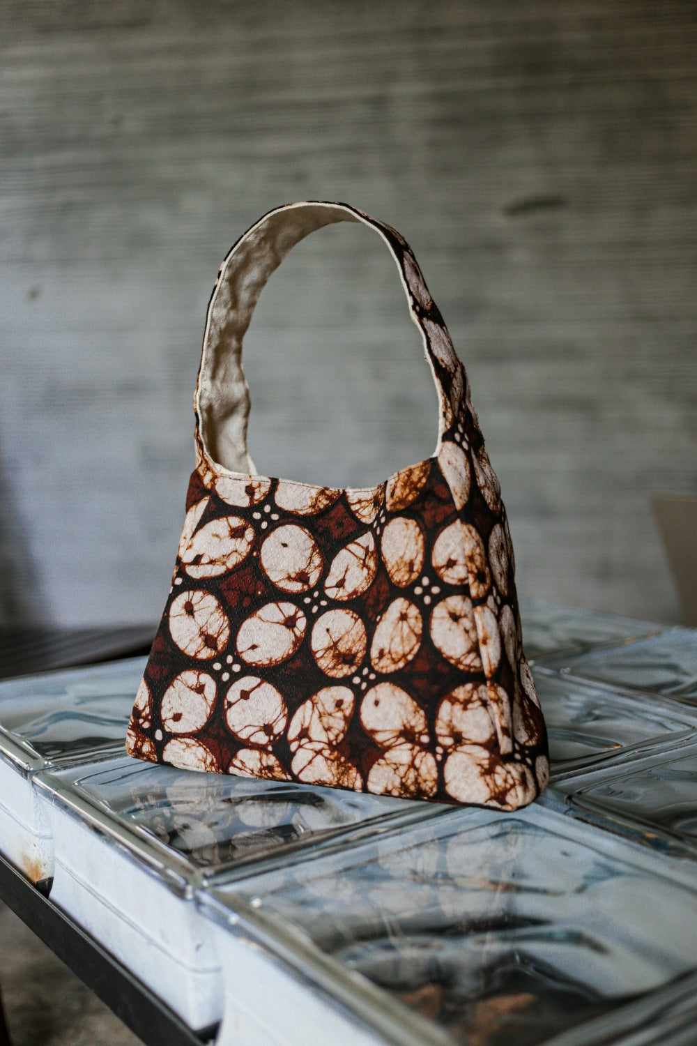 Handmade Batik Bag – Kawung Pattern – Brown and Cream