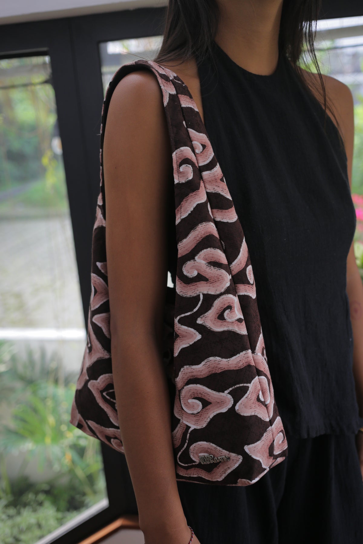 NEW: Batik Joy Bag - Mega Mendung brown