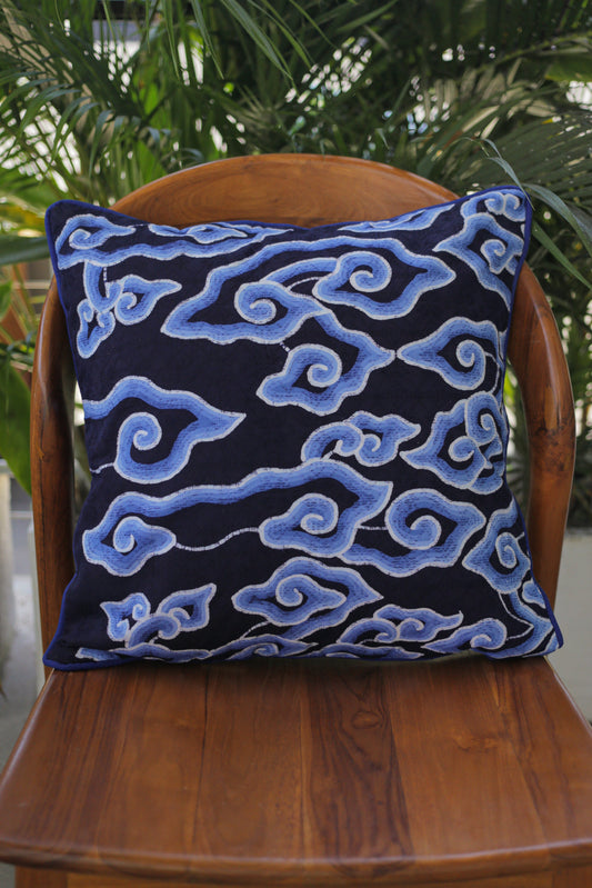 Cushion cover Mega Mendung blue