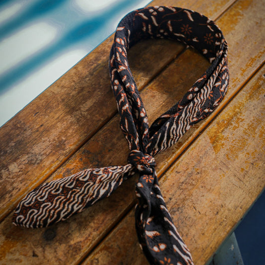 Batik Bandana Scarf - Classic Dark Brown